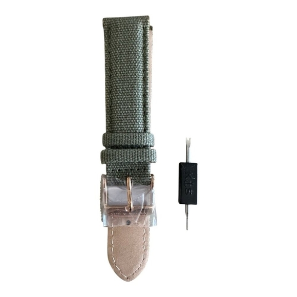 Kapten & Son Olive Green Canvas Watch Strap Unisex Replacement Band NIB - Picture 3 of 3